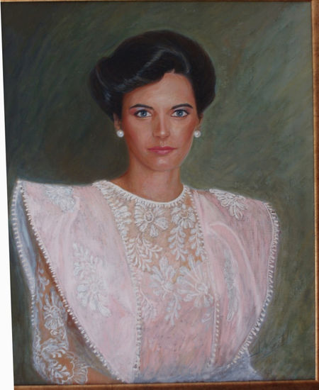 "Retrato de Mari Paz" Óleo Lienzo Retrato