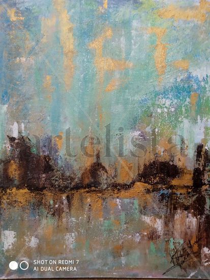 MISTY CITY(CIUDAD EN BRUMAS) Acrylic Canvas Landscaping