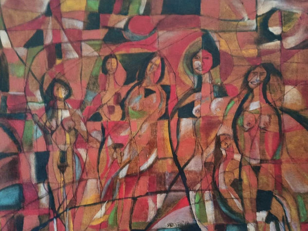 Mujeres y Hombres Esotericos Desnudos Conceptual/Abstracto Color (Digital)