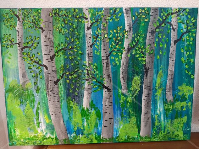 Abedul (берёзы) Acrylic Canvas Landscaping