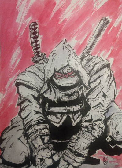 Raphael TMNT basado the last Ronin Watercolour Paper Others