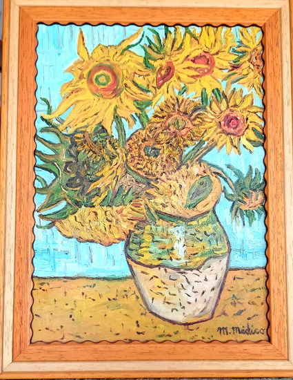 Reprodución de los girasoles de Van Gogh Oil Canvas Floral Painting