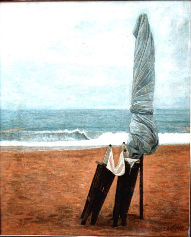 "Parasol, Playa de figueira da foz"