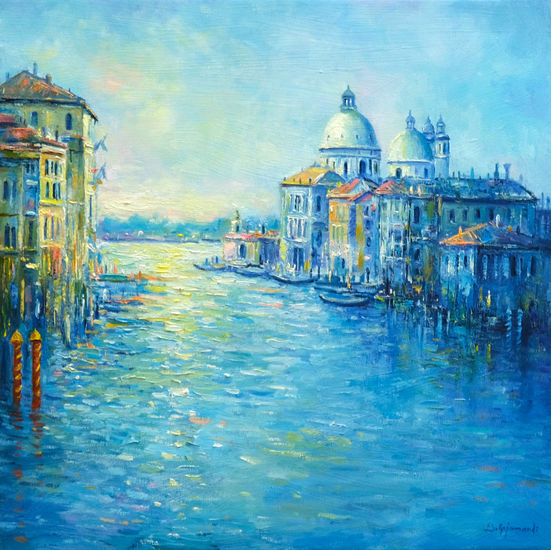 Venice Sunrise Óleo Lienzo Paisaje