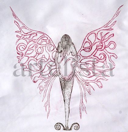 wings for heart Huecograbado