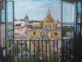 "CATEDRAL DE JEREZ DESDE EL BALCÓN " |  Pintura original al pastel