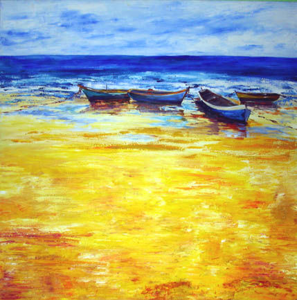 La tranquilidad en Cabo de Gata Oil Canvas Marine Painting