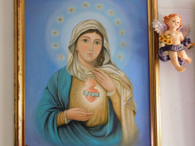 imaculado corazon de maria Óleo Lienzo Retrato