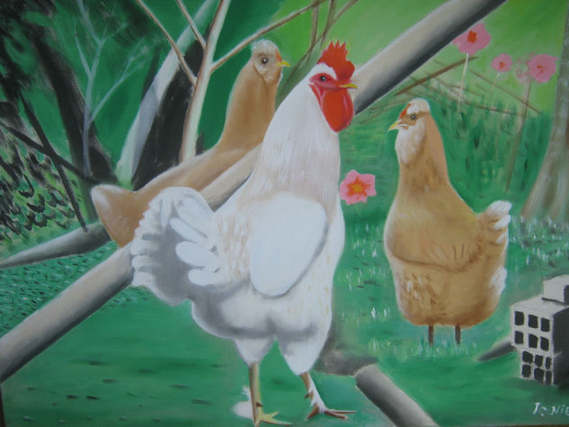 el gayo y las gallinas Acrylic Canvas Landscaping