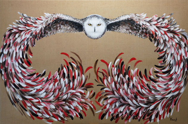 Anastasia Woron:"El Buho"-Óleo Original Firmado (146x97cm.) 2021