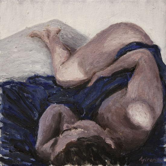 Siesta Óleo Tabla Figura