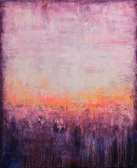 Abstract Sunset II Mixed media Canvas Landscaping