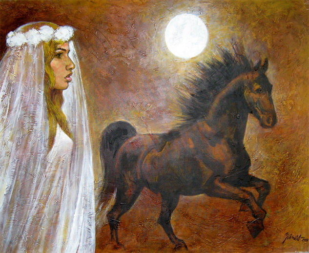 Novias con Caballo No.3 Acrílico Lienzo Figura