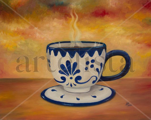 Arte en café Oil Canvas Still Life Paintings