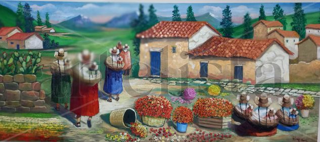 Paisaje cajamarquino Oil Canvas Landscaping