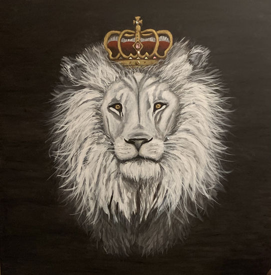 The white king Acrylic Canvas Animals