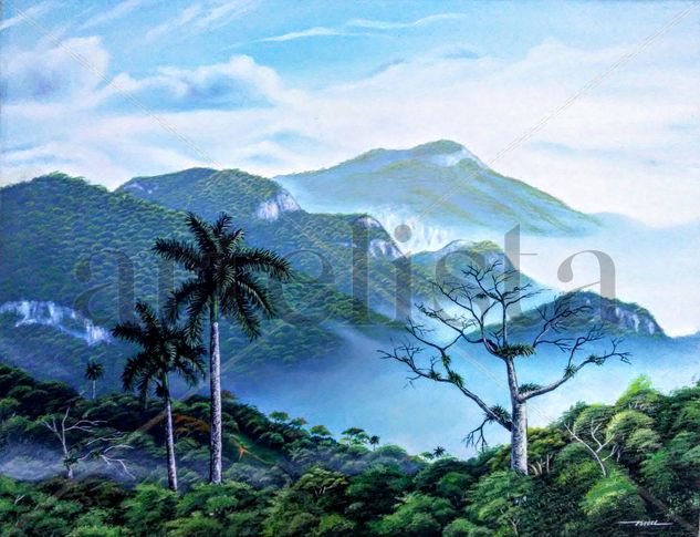 amanecer azul Oil Canvas Landscaping