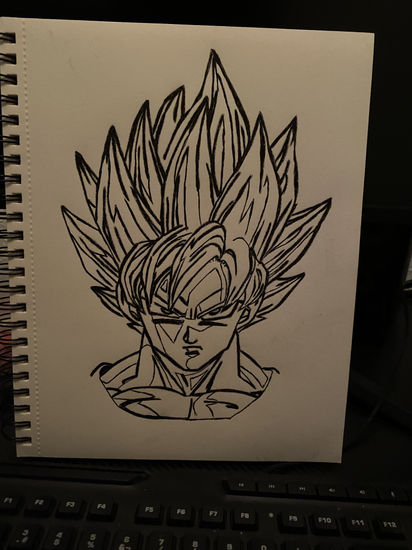 DRAGON BALL SUPER SAIYAN Tinta Papel Figura