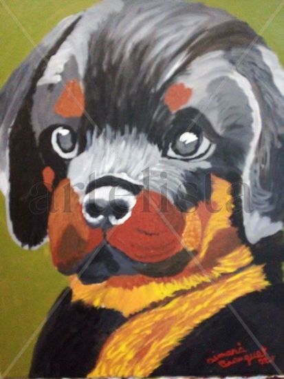 Perrito Acrylic Canvas Animals