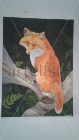 Zorro en el bosque Oil Canvas Animals