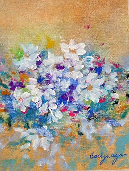 Dios espera volver a ganar sus propias flores; Acrylic Canvas Floral Painting