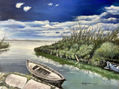 Barca en el canal de la albufera
