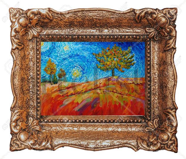 VINCENT VAN GOGH – ÓLEO SOBRE LIENZO/ ÁRBOL DE MORERA  II / OBRA FIRMADA HECHA A MANO EN 3D Óleo Lienzo Paisaje