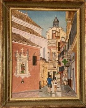 Calle Alhóndiga Sevilla Oil Canvas Landscaping