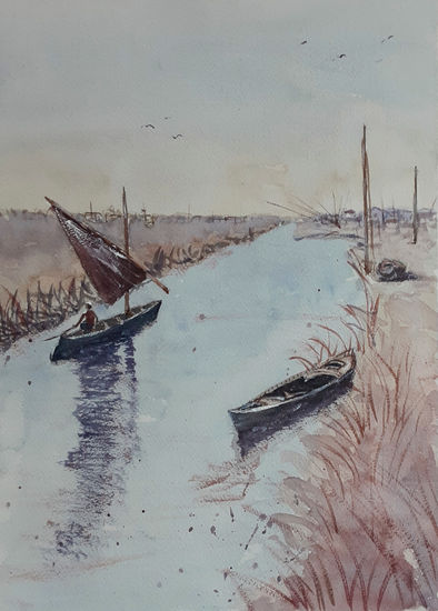 ''Albufera de Valencia'' Watercolour Paper Landscaping