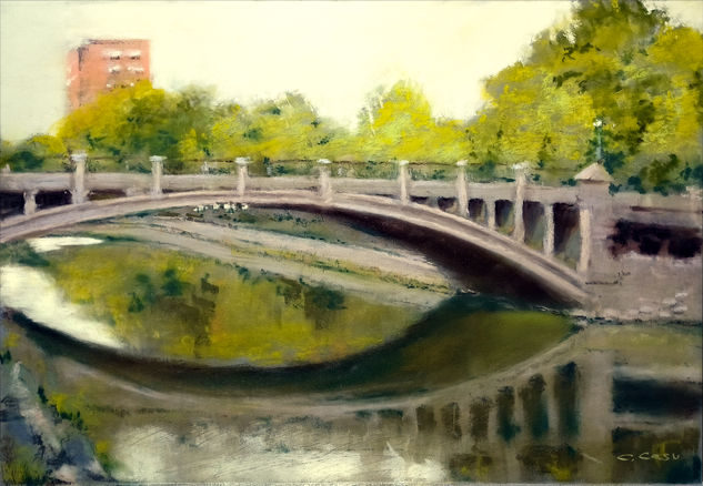 Puente de la Reina Pastel Paper Landscaping