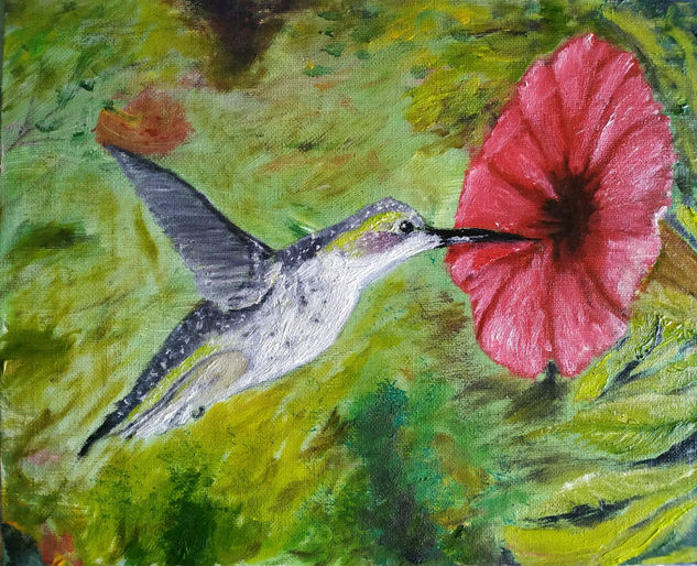 COLIBRI Oil Canvas Animals