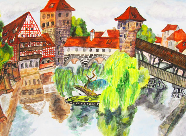 Nuremberg 5 Watercolour Paper Landscaping