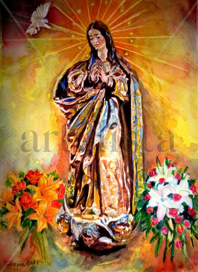 SIN PECADO CONCEBIDAAcuarela