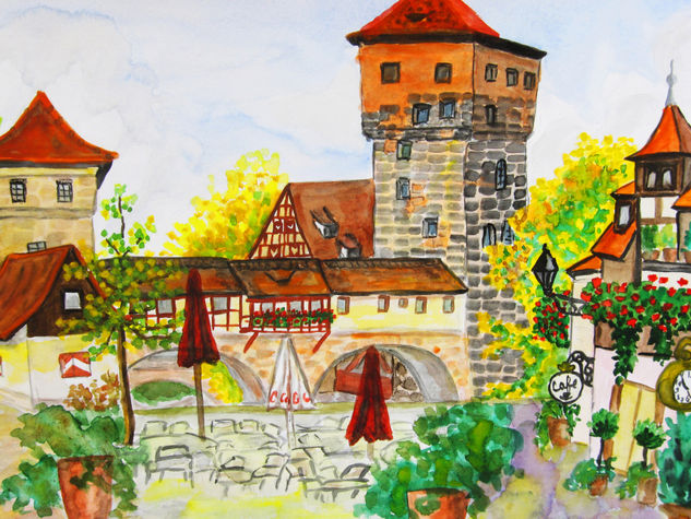 Nuremberg 6 Watercolour Paper Landscaping