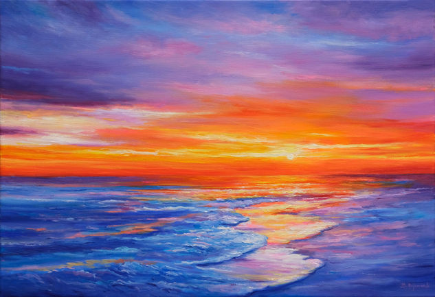 Sunset Colors V Oil Canvas Marine Painting