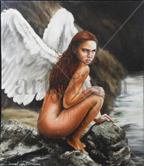 Lilith a orillas del Rio Nilo Oil Canvas Nude Paintings