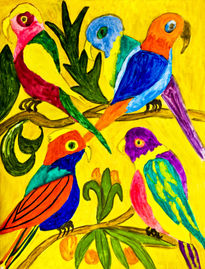 Colourful parrots