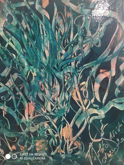 JUNGLE III (SELVA III) Acrylic Canvas Floral Painting