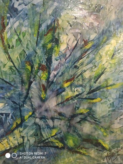 JUNGLA IIII ( SELVA) Mixed media Canvas Floral Painting