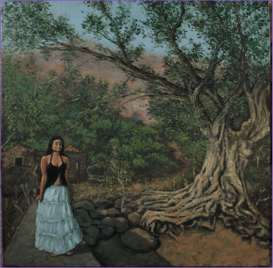 Diana en su tierra Oil Canvas Landscaping