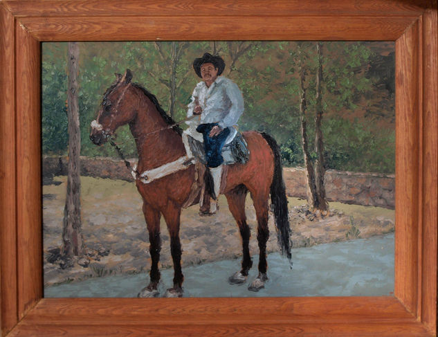 El Vaquero Oil Panel Portrait