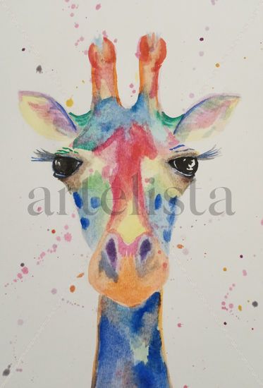 Jirafa Watercolour Paper Animals