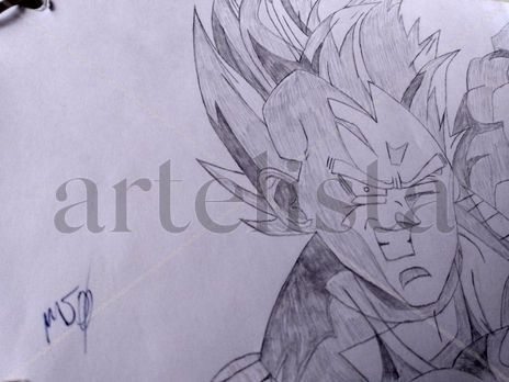 Vegeta luchando...