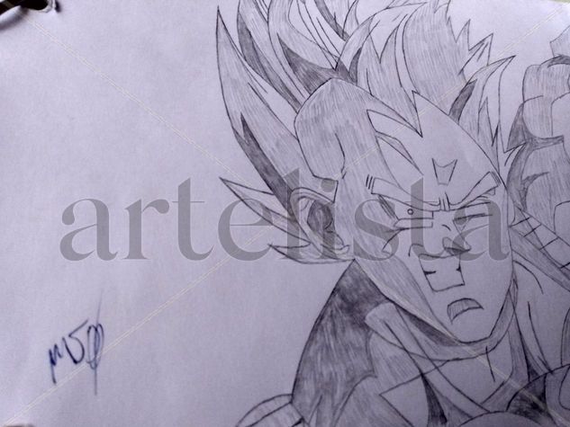 Vegeta luchando contra Jiren Pencil