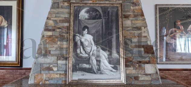 Cuadro de Punto de Cruz hecho a mano. Madame Recamier - Jacques-Louis David