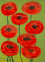 Red poppies abstract