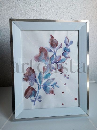 Mente Watercolour Canvas Floral Painting