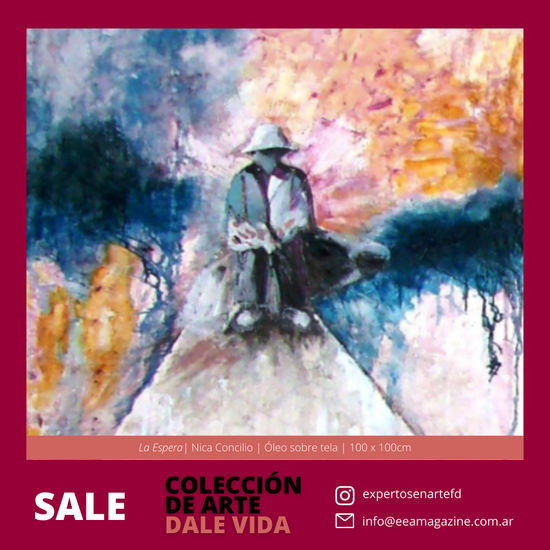 LA ESPERA Oil Canvas Figure Painting