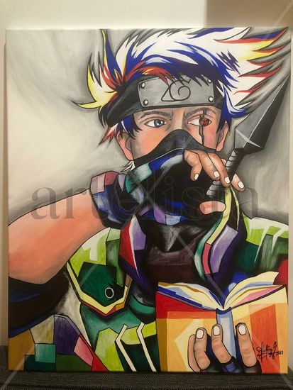 Kakashi Acrílico Lienzo Retrato