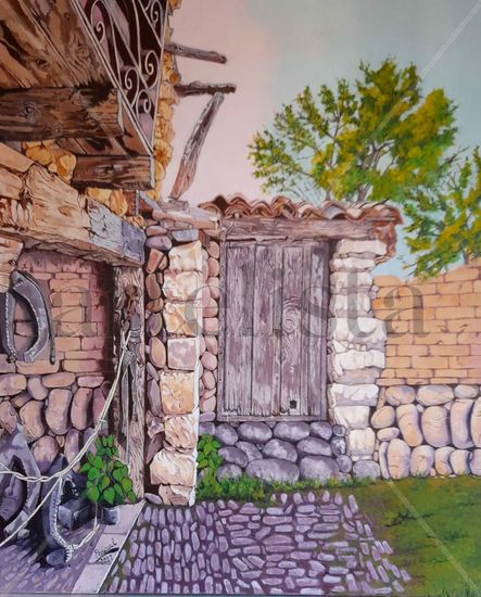 La puerta de atrás Acrylic Canvas Landscaping